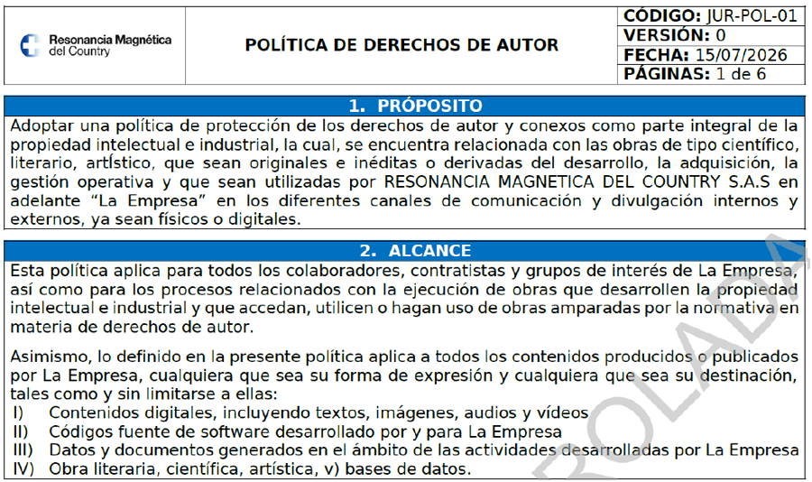 Derechos de autor - Resonancia Magnética del Country